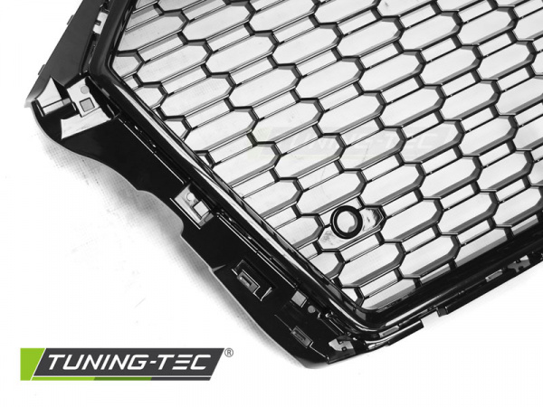 Upgrade Sportgrill / Kühlergrill für Audi A3 8V Facelift 17+  Hochglanz schwarz in Wabendesign